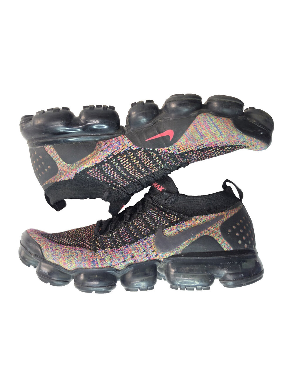 Nike VaporMax Flyknit 2 Multicolor Sneakers Shoes 942842-017 Mens Size 10.5